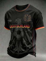Herren-T-Shirt mit deutschem Fußballfan-Print 2026