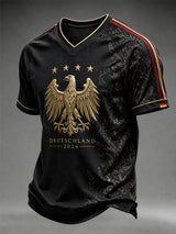 Herren-Fußball-V-Neck-T-Shirt aus Deutschland