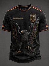 Herren-Fußball-T-Shirt mit Deutschland-Druck