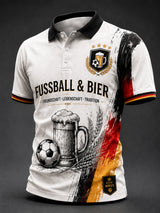 Herren-T-Shirt mit Grafik: Deutscher Fußball und Bier-Grüße