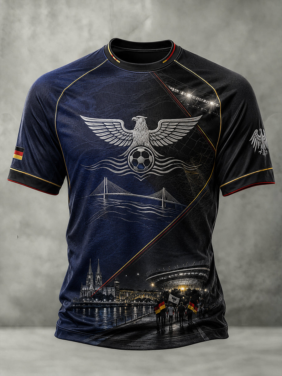 Herren-Fußballkurzarm-T-Shirt aus Deutschland
