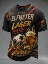 Herren-T-Shirt mit Grafik: Deutscher Fußball und Bier-Grüße