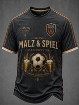 Herren-T-Shirt mit Grafik: Deutscher Fußball und Bier-Grüße