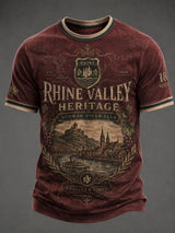 Herren-T-Shirt mit Druckmotiv Rheintal, Deutschland