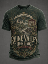 Herren-T-Shirt mit Druckmotiv Rheintal, Deutschland