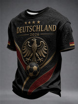 Herren-Fußballfan-T-Shirt mit Deutschland-Print
