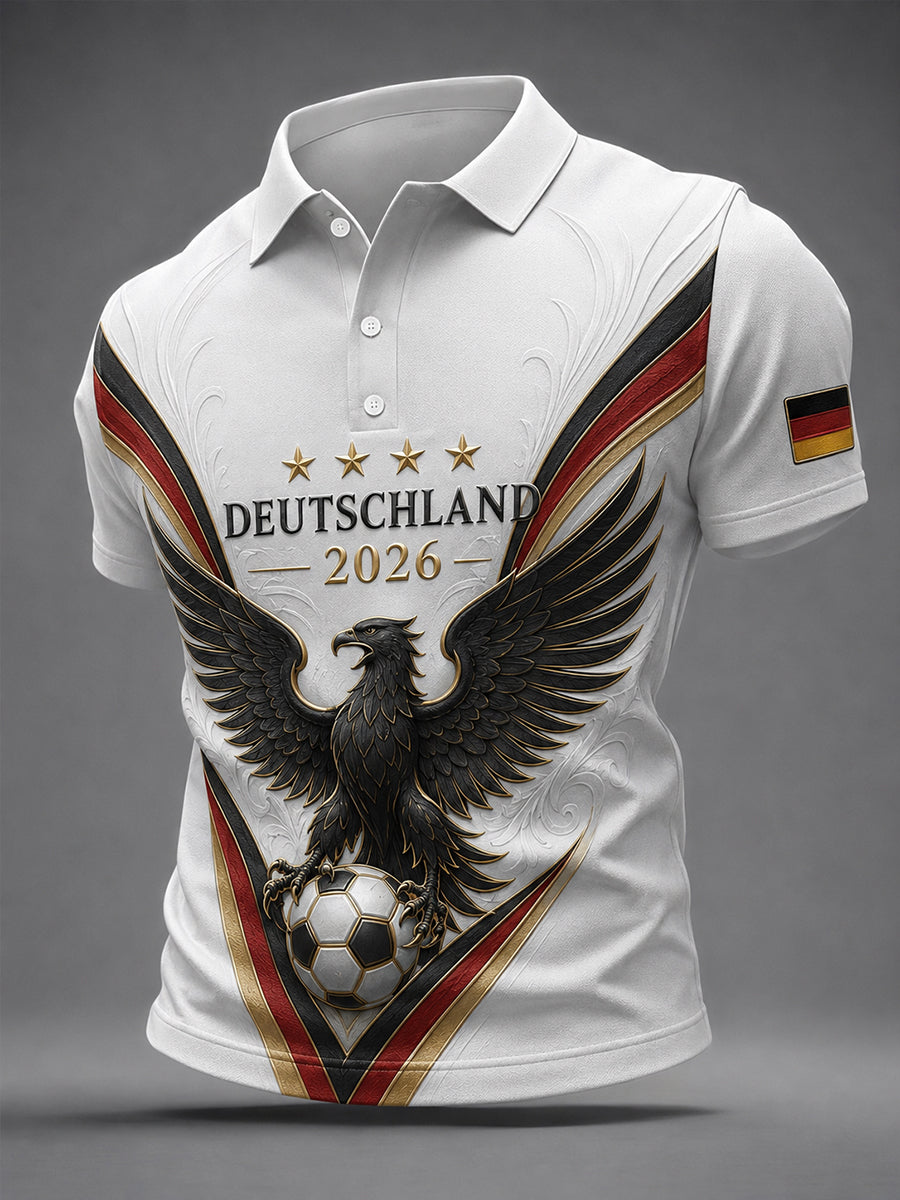 Herren-Fußballfan-Shirt mit Deutschland-Print