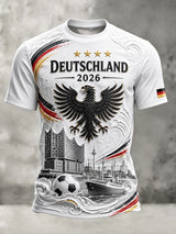 Herren-Fußballfan-T-Shirt mit Deutschland-Print
