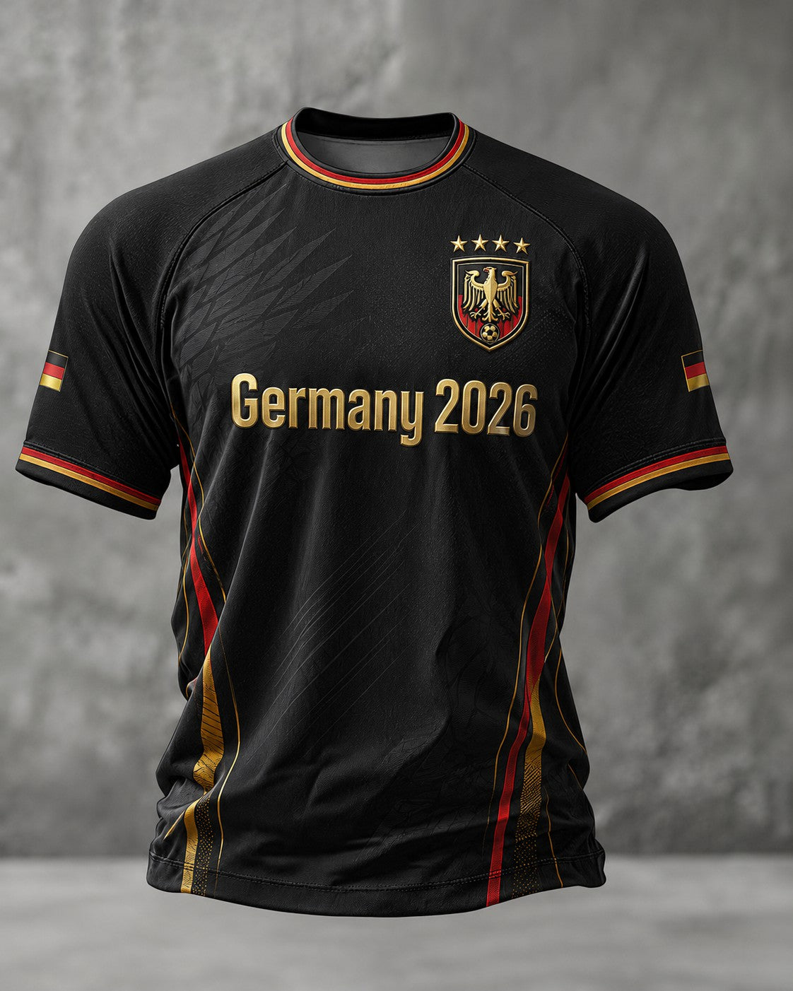 Herren-Fußball-T-Shirt mit Deutschland-Druck