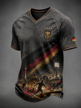 Herren-Fußball-V-Neck-T-Shirt aus Deutschland