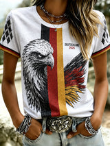 Damen-Fußball-T-Shirt aus Deutschland mit kurzen Ärmeln