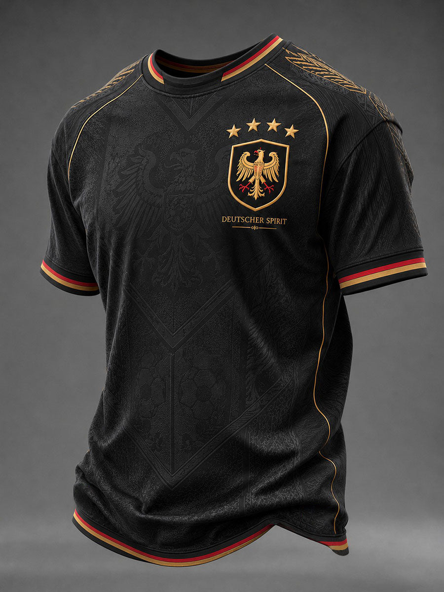 Herren-Fußball-T-Shirt mit Deutschland-Druck