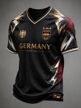 Herren-Fußball-V-Neck-T-Shirt aus Deutschland