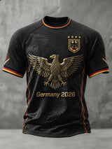 Herren-Fußball-T-Shirt mit Deutschland-Druck