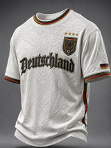 Herren-Deutschland-Fußballfan-T-Shirt mit Grafikdruck