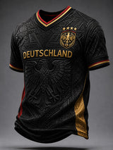 Herren-Fußball-V-Neck-T-Shirt aus Deutschland