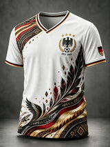 Herren-Fußball-V-Neck-T-Shirt aus Deutschland