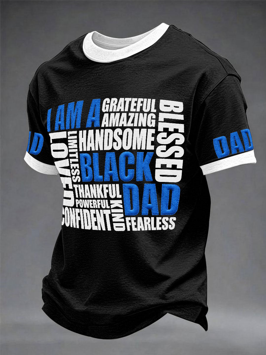 Herren "Ich bin ein schwarzer Vater" Vatertag Spaß Freizeit T-Shirt