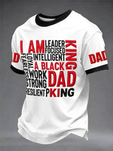 Herren "Ich bin ein schwarzer Vater" Vatertag Spaß lässig bedrucktes T-Shirt
