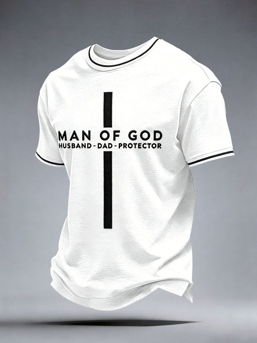 Männer Mann Gottes Ehemann Papa Beschützer T-Shirt