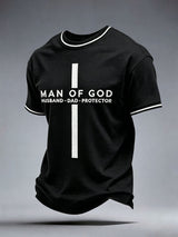 Männer Mann Gottes Ehemann Papa Beschützer T-Shirt