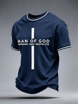 Männer Mann Gottes Ehemann Papa Beschützer T-Shirt