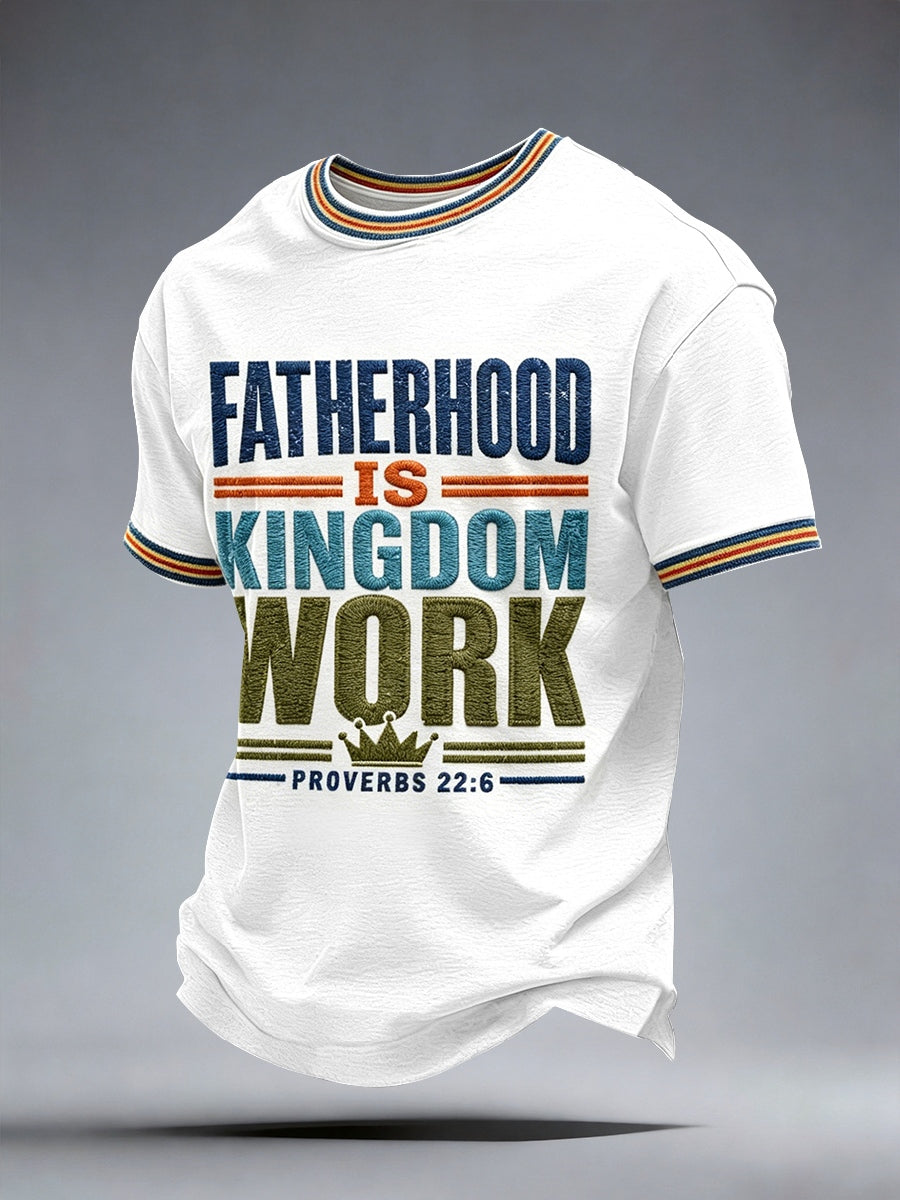 Männer Vaterschaft ist Königreich Arbeit T-Shirt