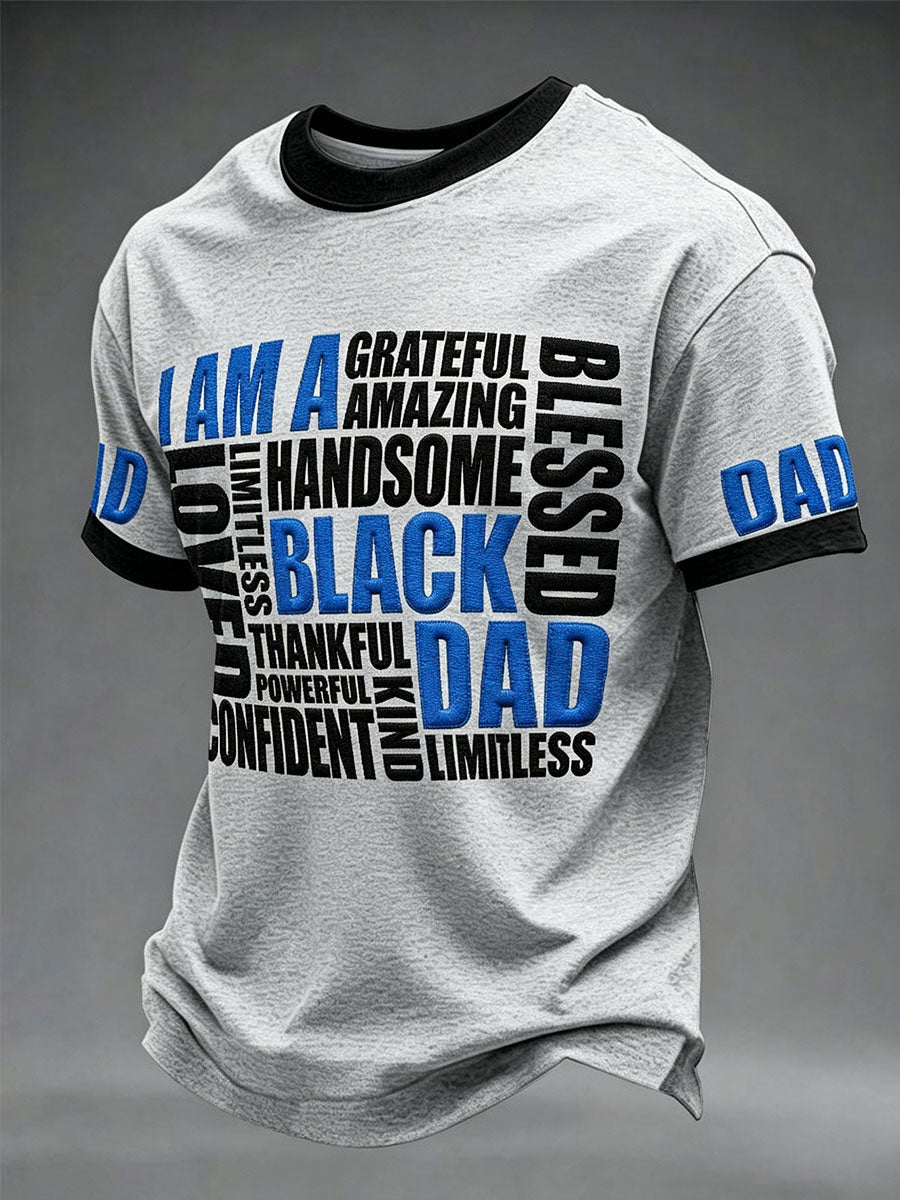 Herren "Ich bin ein schwarzer Vater" Vatertag Spaß Freizeit T-Shirt