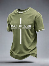 Männer Mann Gottes Ehemann Papa Beschützer T-Shirt