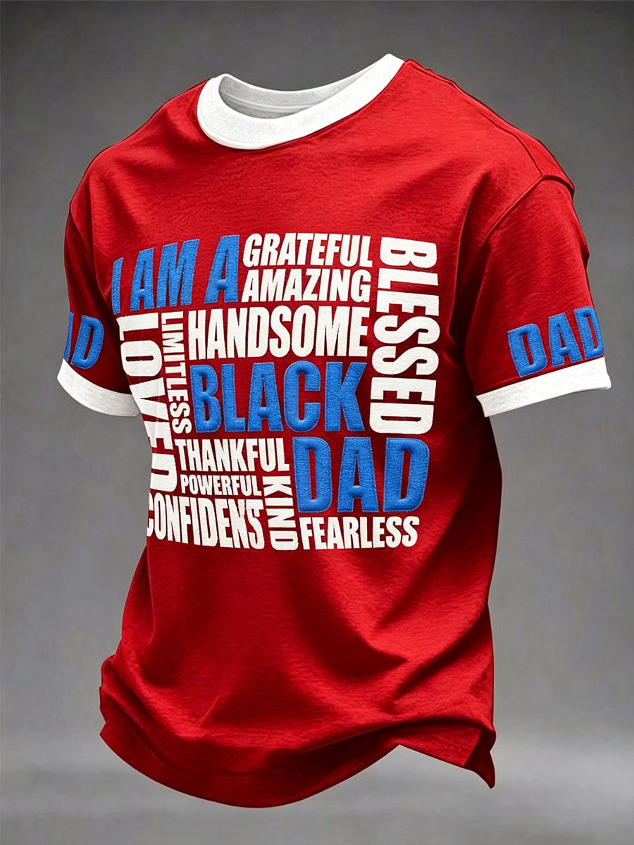 Herren "Ich bin ein schwarzer Vater" Vatertag Spaß Freizeit T-Shirt
