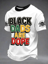 Herren "Black Dads Are Dope" Vatertag Spaß Casual T-Shirt