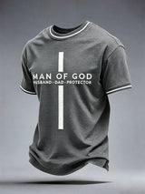 Männer Mann Gottes Ehemann Papa Beschützer T-Shirt