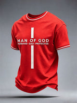 Männer Mann Gottes Ehemann Papa Beschützer T-Shirt