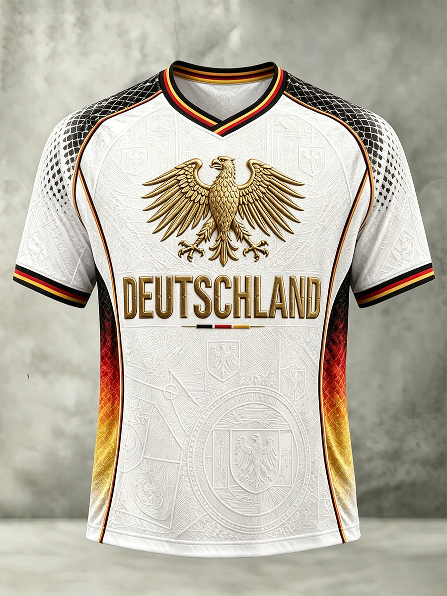 Herren-Fußball-T-Shirt aus Deutschland mit kurzen Ärmeln