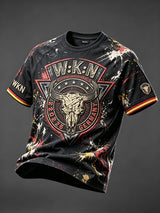 Herren-Vintage-T-Shirt im Wacken-Metal-Festival-Style, lässige Mode mit Aufdruck