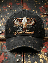 Retro schwarze Freizeitkappe im Punk-Stil mit Wacken-Metal-Festival-Print