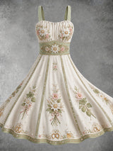 Damen-Oktoberfest-Kleid mit Blumenmotiv