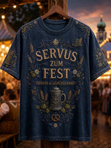 Herren-Oktoberfest-T-Shirt mit kurzen Ärmeln