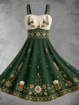 Damen-Oktoberfest-Kleid mit Blumenmotiv