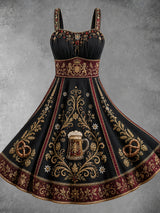 Damen-Oktoberfest-Kleid mit Blumenmotiv