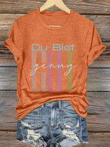 Frauen-T-Shirt mit viralem Meme: Du bist gut genug – deutsche Affirmation