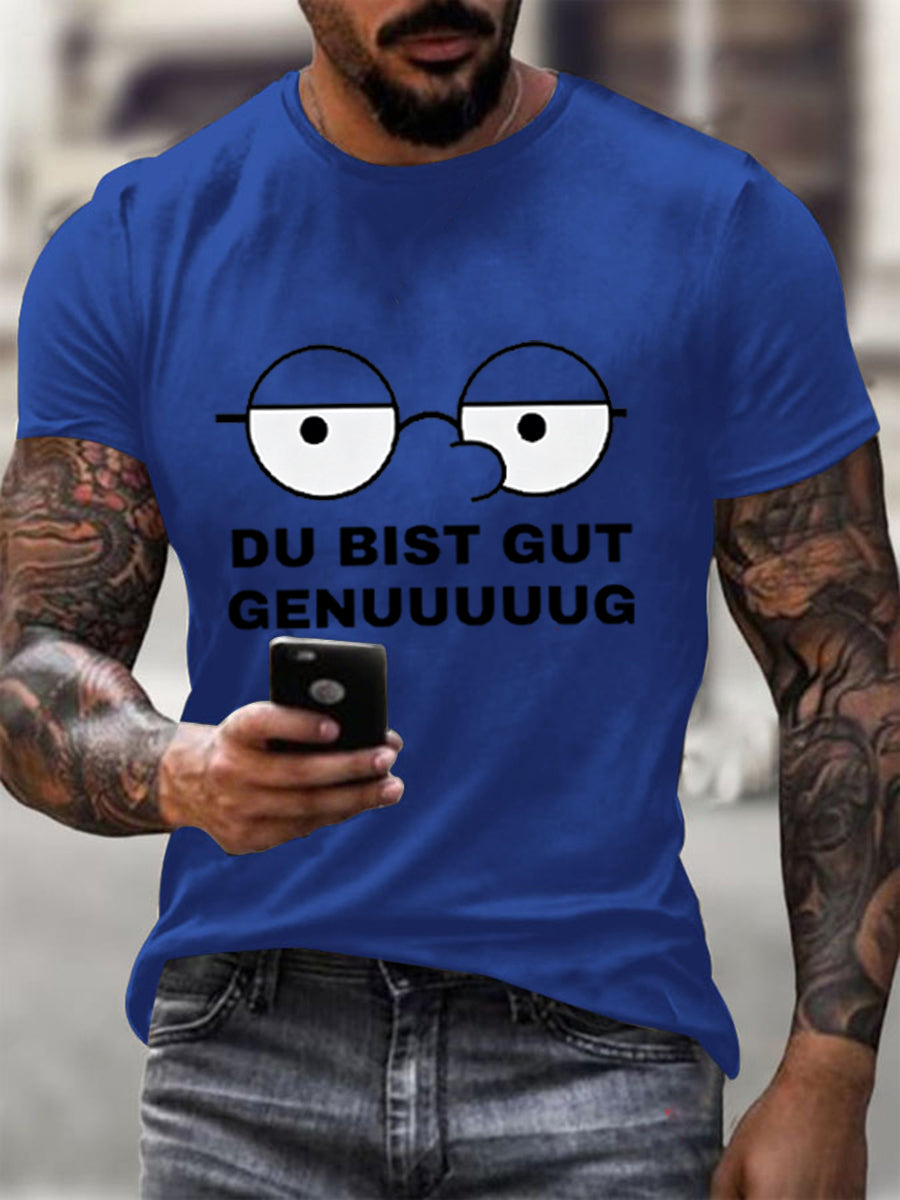 Herren-T-Shirt mit viralem Meme: Du bist gut genug – deutsche Affirmation