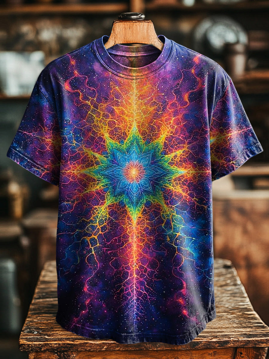 Unisex Retro Mandala Casual T-Shirt