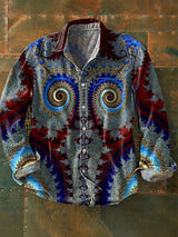 Retro abstraktes Spiral kunst lässiges Hemd