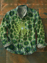 Retro Abstrakte Kunst Spiral Casual Shirt